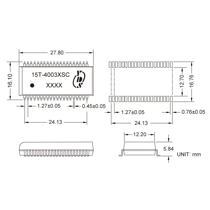 15T-1 Series SMD T3/DS3/E3/STS-1 Interface Transformer - Buy T3/DS3/E3 ...